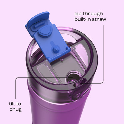 bubba 24 oz DualSip Insulated Stainless Steel Water Bottle - Mood Booster - US 9737