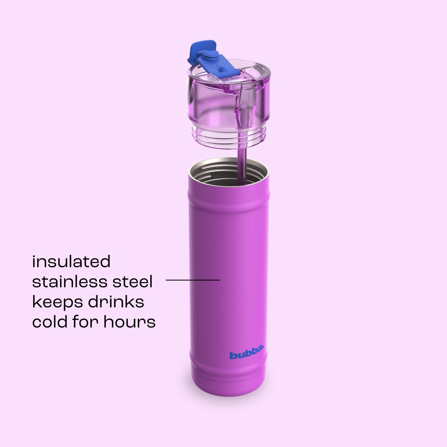 bubba 24 oz DualSip Insulated Stainless Steel Water Bottle - Mood Booster - US 9737