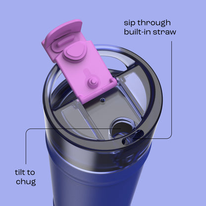 bubba 24 oz DualSip Insulated Stainless Steel Water Bottle - Ocean Energy - US 4087